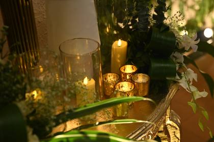 Floral detail and Tablescape — wedding decor — Radisson Blu